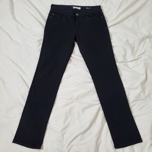 WARP + WEFT Paris Cigarette Black Mid Rise Jeans Skinny Straight Leg Size 29